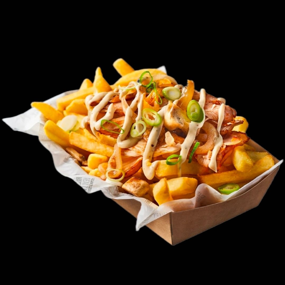 Loaded fries pulled chicken afbeelding